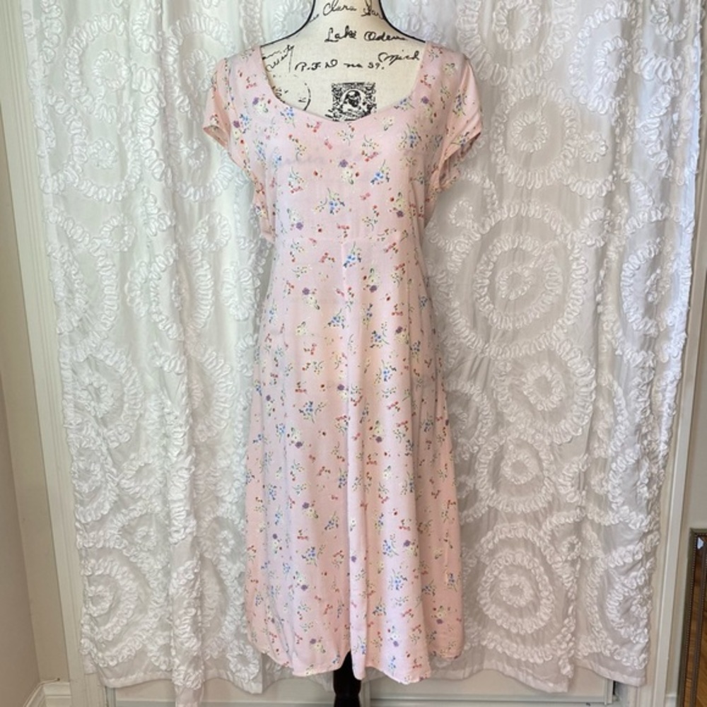 Cotton On Pink Floral Vintage Style Dress